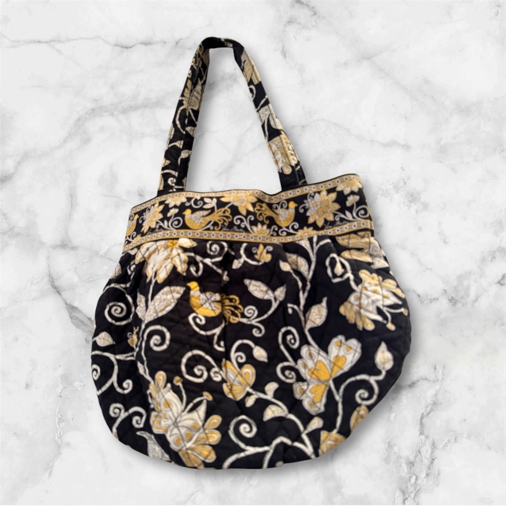 Vera Bradley Yellow Bird Retired Pattern Morgan Shoulder Bag and. Coin purse